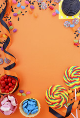 Fototapeta na wymiar Happy Halloween Candy Background