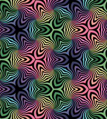 Seamless Black and Pastel Colored Curls Pattern.Geometric Abstract Background. Suitable for textile, fabric and packaging. Vector Illustration.