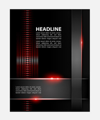 Illustrated colorful layout with abstraction. Magazine cover, business brochure template.
