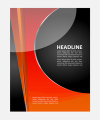 Fototapeta premium Magazine, flyer, brochure and cover layout design print template, vector Illustration 