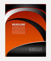 Vector Brochure Flyer design Layout template, size A4, Front page and back page

