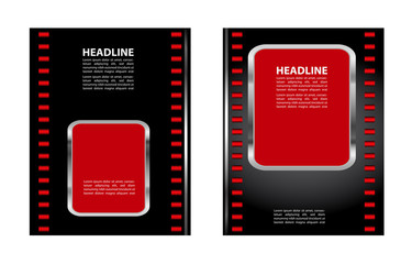 Illustrated colorful layout with abstraction. Magazine cover, business brochure template.
