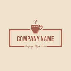 Coffee Cafe Tea Shop Logo Vector