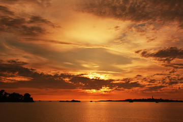 Coucher de soleil sur l'ile de Batz