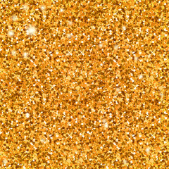 Seamless golden glitter texture