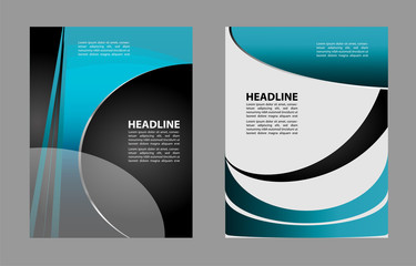 Flyer, brochure, poster, annual report, magazine cover vector template. Modern blue corporate design
