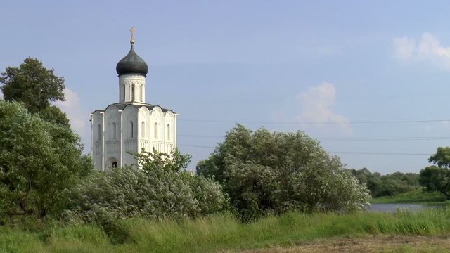 BOGOLYUBOV, VLADIMIR REGION, RUSSIA - JULY 16, 2016: Church of the Intercession on the Nerl