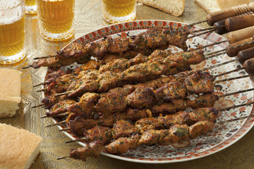 Fototapety  Danie z marokańskim kebabem jagnięcym