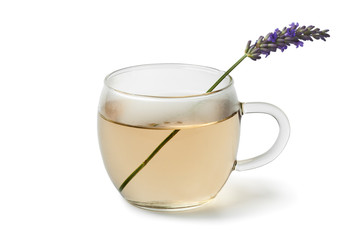Cup of lavender tea