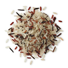  Heap of wild, red and white rice mix