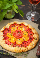 Delicious homemade tomatoes galette