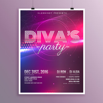 music party flyer template in a4 size