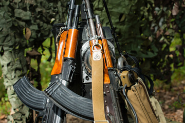 Kalashnikov assault rifles in a military campaign