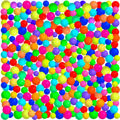 Fototapeta na wymiar Bright, expressive background of colored balls