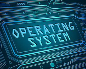 Operating system concept. - obrazy, fototapety, plakaty