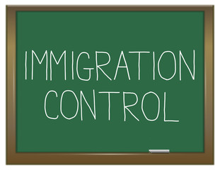 Obraz premium Immigration control concept.
