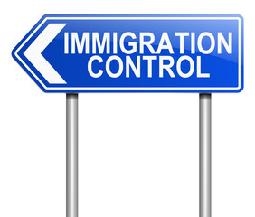 Immigration control concept.