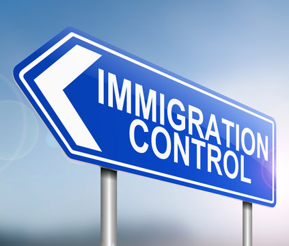 Immigration control concept.