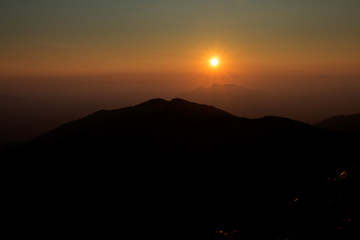 sunrise at the mountain is beautiful  