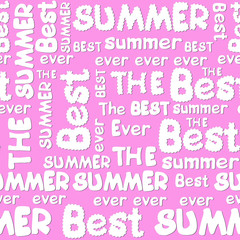 pink decorative seamless pattern with words