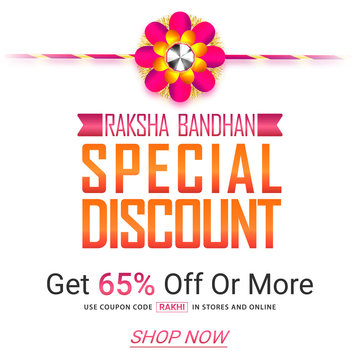 Sale Poster, Banner or Flyer for Raksha Bandhan.