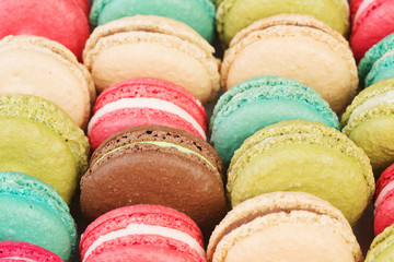 Set of delicious macaroons