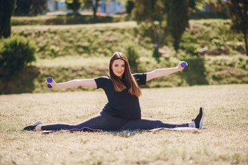 Fototapeta premium Fitness girl on a walk