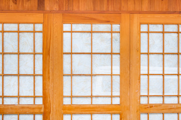 Traditional door of paper japan style,texture of Japanese sliding paper door Shoji