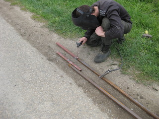 Welding of steel square pipe electric welding