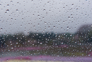 Rain water drops bubbles wet for background