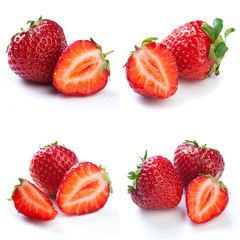Collage of strawberries