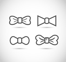 Fototapeta premium Bow set icon vector