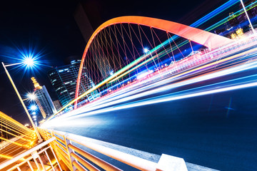 Fototapeta na wymiar traffic city road at night,colorful image