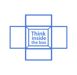 Think outside the box illustration