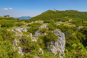 Fototapeta na wymiar Wandern Steinplatte Chiemgauer Alpen Europa - european alps austria 