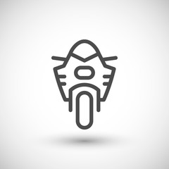 Modern sport motorcycle line icon