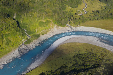Aerial Southern Alps New Zealand South Island - Südinsel Neuseeland Alpen Luftaufnahmen 