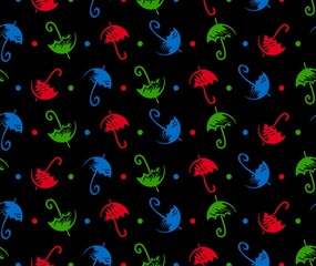 Seamless background with umbrellas. 