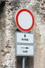 Schild 123 - Lob
