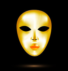 abstract golden mask