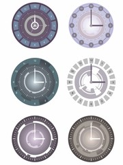 vector abstract clock, graphic design