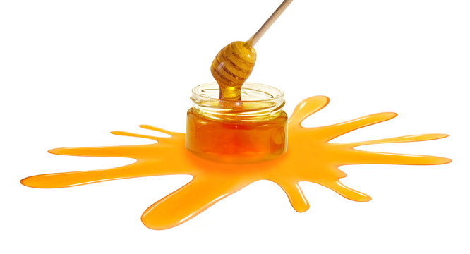 Isolated image of honey closeup