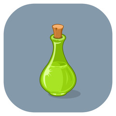 Vector Magical Spell Bottle.
Magic Potion Icon.
