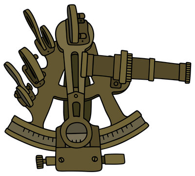 Historic Sextant / Hand Drawing, Vector Illustration