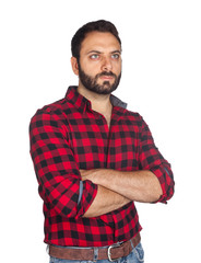 Fototapeta premium Worker with plaid shirt