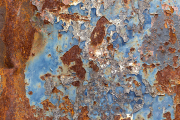 peeling paint and rusty old metal texture