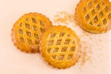 Sweet apple pie round cookies