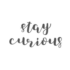 Stay curious. Brush lettering.