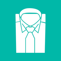 Shirt and tie icon suit men formal business logo.
