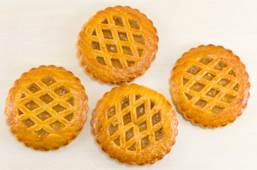 Sweet apple pie round cookies